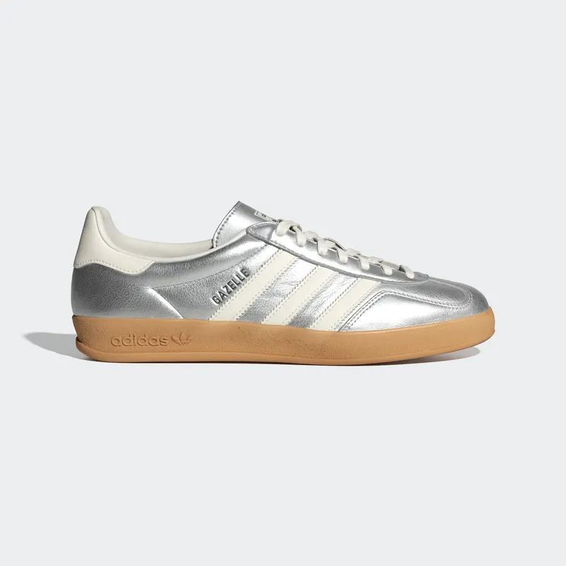 Adidas Gazelle Indoor Silver Metallic / Core White / Core Black | JR1206