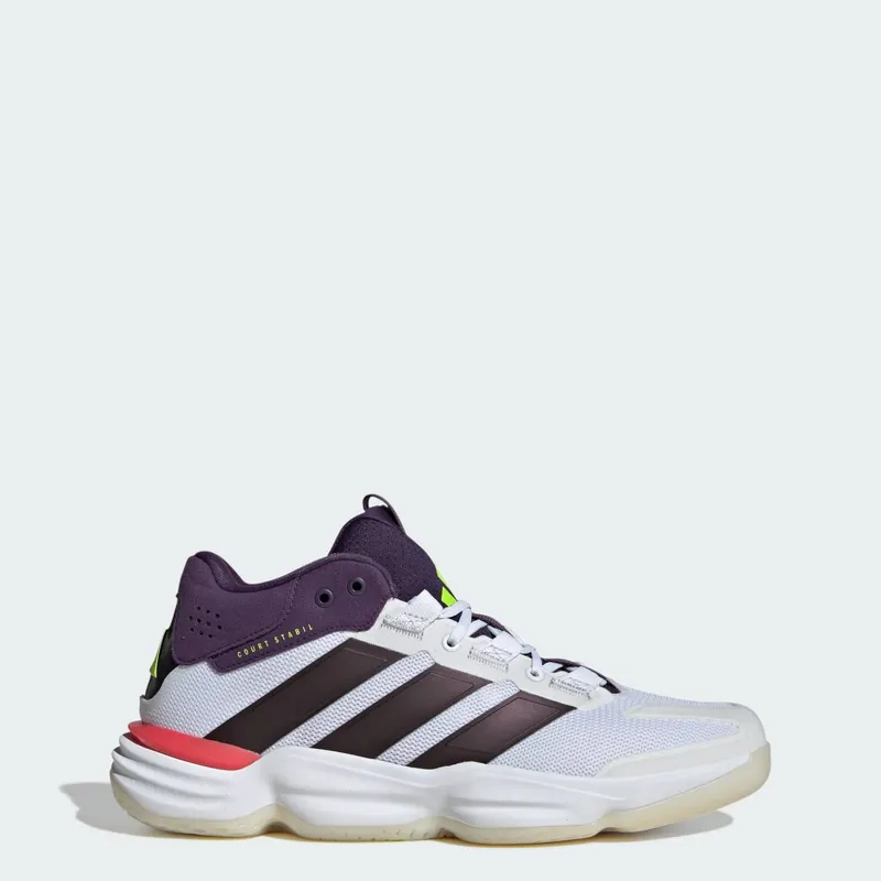 Adidas Court Stabil Indoor Cloud White / Aurora Met. / Aurora Plum | JH5163