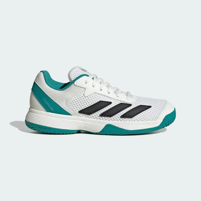 Adidas Courtflash Tennis Kids Cloud White / Pure Teal / Off White | JH5123