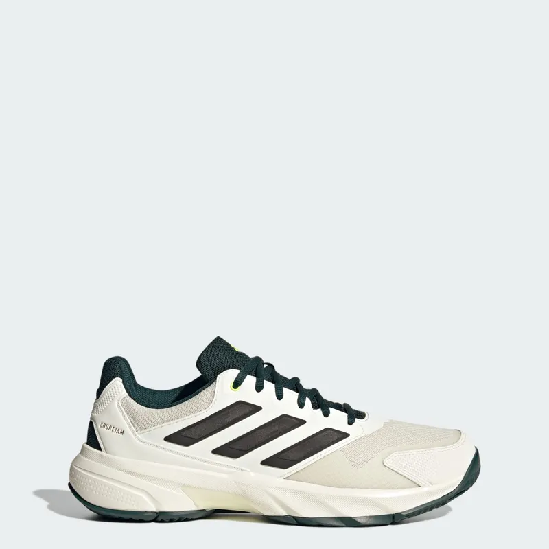 Adidas Courtjam Control 3 Tennis Off White / Silver Metallic / Aurora Ivy | JH5135