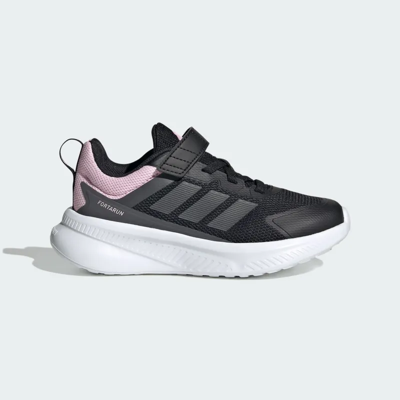 Adidas Fortarun 4.0 Kids Core Black / Grey Six / Clear Pink | JR9313