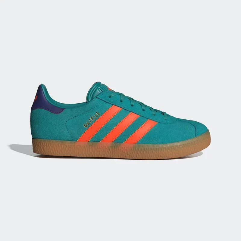 Adidas Gazelle Pure Teal / Impact Orange / Collegiate Purple | JR5943