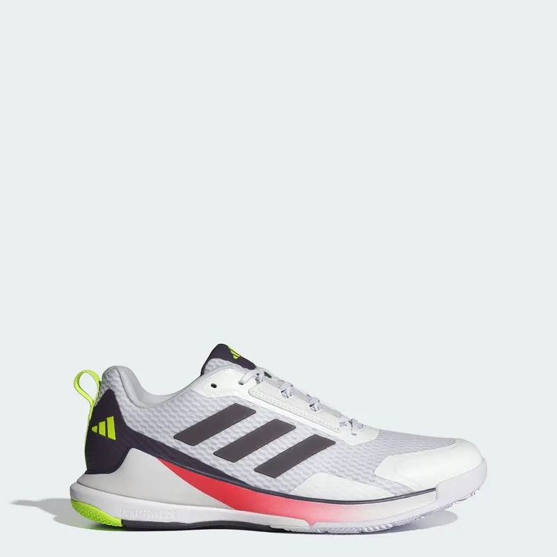 Adidas Novaflight 2 Indoor Cloud White / Aurora Met. / Aurora Plum | JQ9206