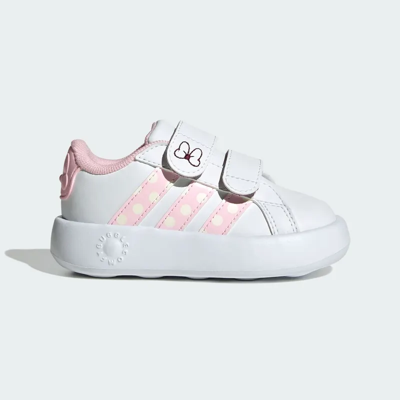 Adidas adidas x Disney Minnie Mouse Grand Court Sneakers Kids Cloud White / Clear Pink / Chalk White | JR8130