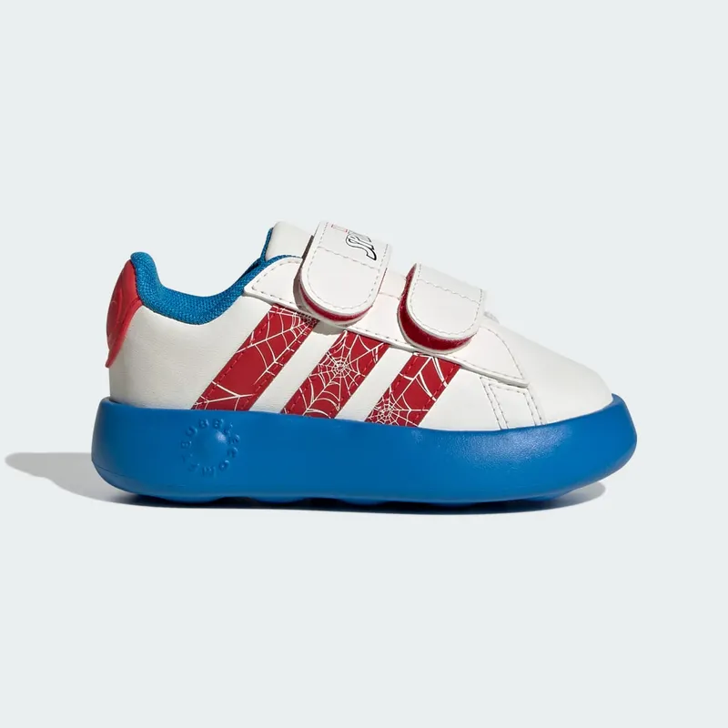 Adidas adidas x Marvel Spider-Man Grand Court Kids Cloud White / Pure Ruby / Bright Blue | JQ8072