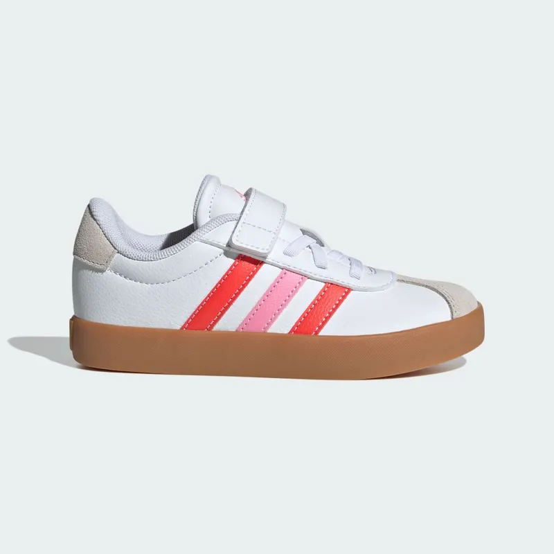 Adidas VL Court 3.0 Skateboardschoenen Kids Cloud White / Bright Red / Bliss Pink | JH6318