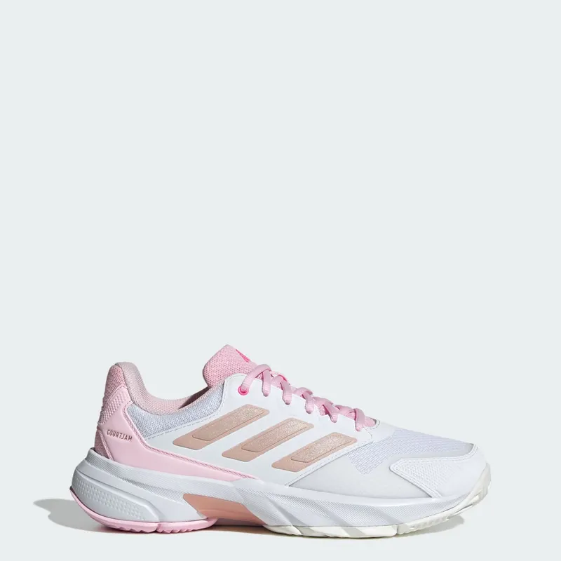 Adidas Courtjam Control 3 Tennis Cloud White / Silver Metallic / Lucid Pink | JP9739