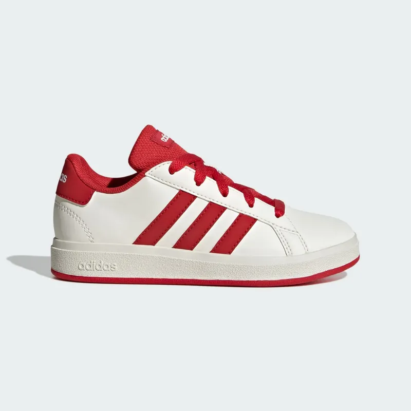 Adidas Grand Court Lifestyle Tennis Lace-Up Off White / Collegiate Red / Core Black | JQ0703