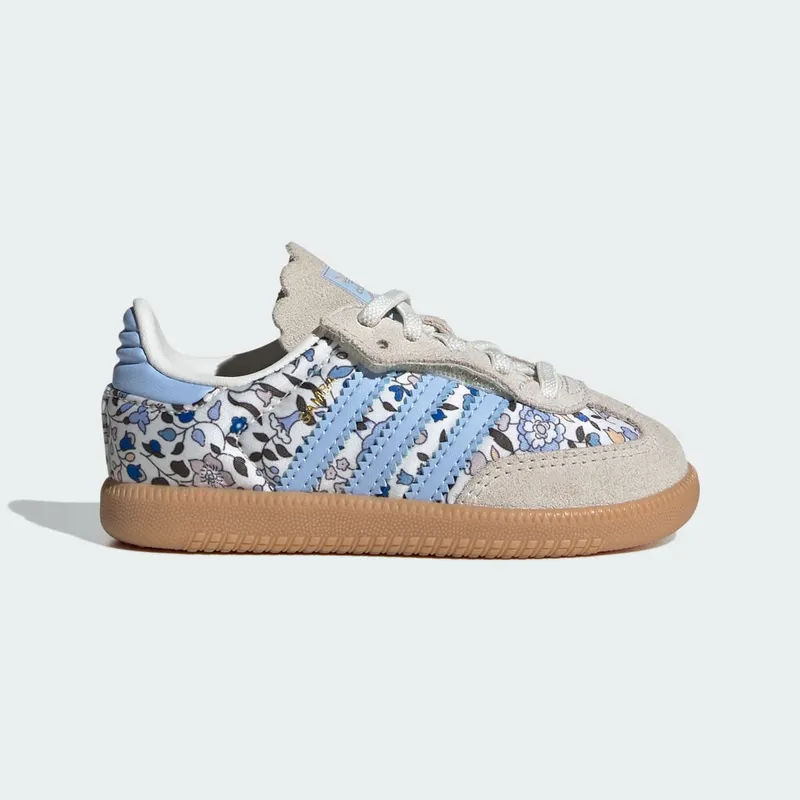 Adidas Samba OG x Liberty London met Elastische Veters Kids Blue / Off White / Gum | JP8081