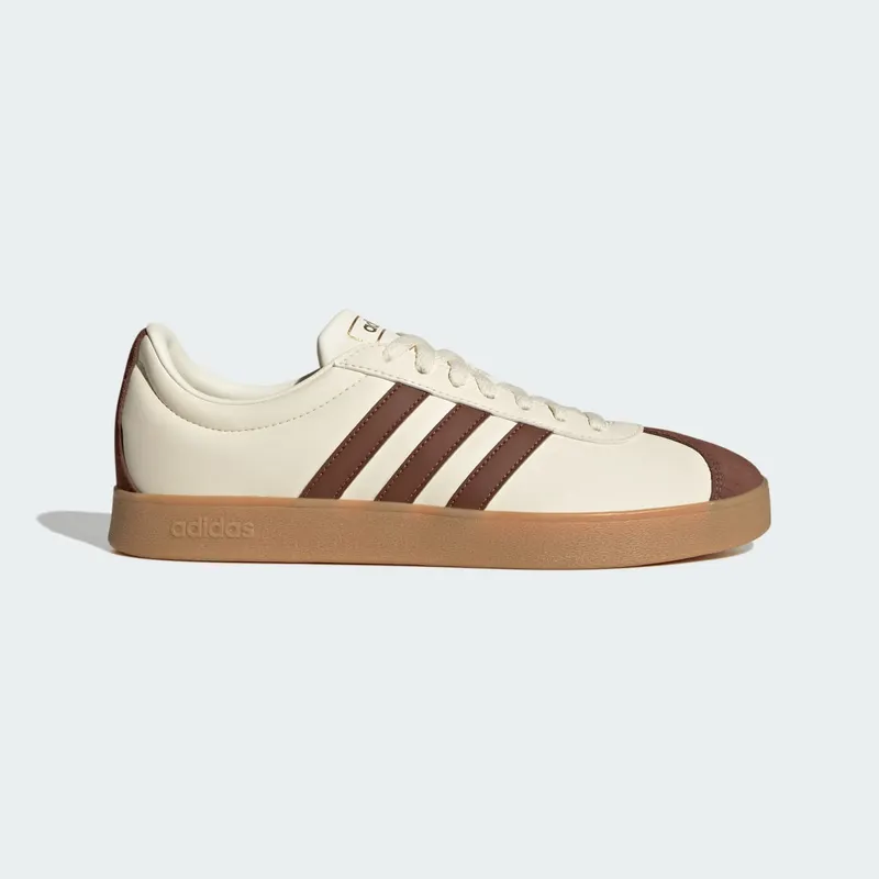 Adidas VL Court 2.0 Shoes Cream White / Preloved Brown / Gum | ID6016
