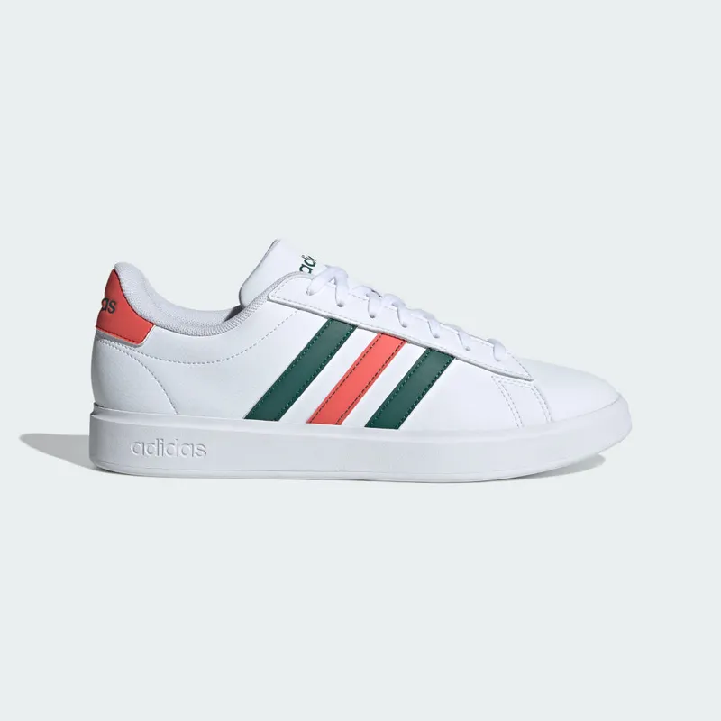 Adidas Grand Court Cloudfoam Comfort Cloud White / Collegiate Green / Preloved Scarlet | IG9220