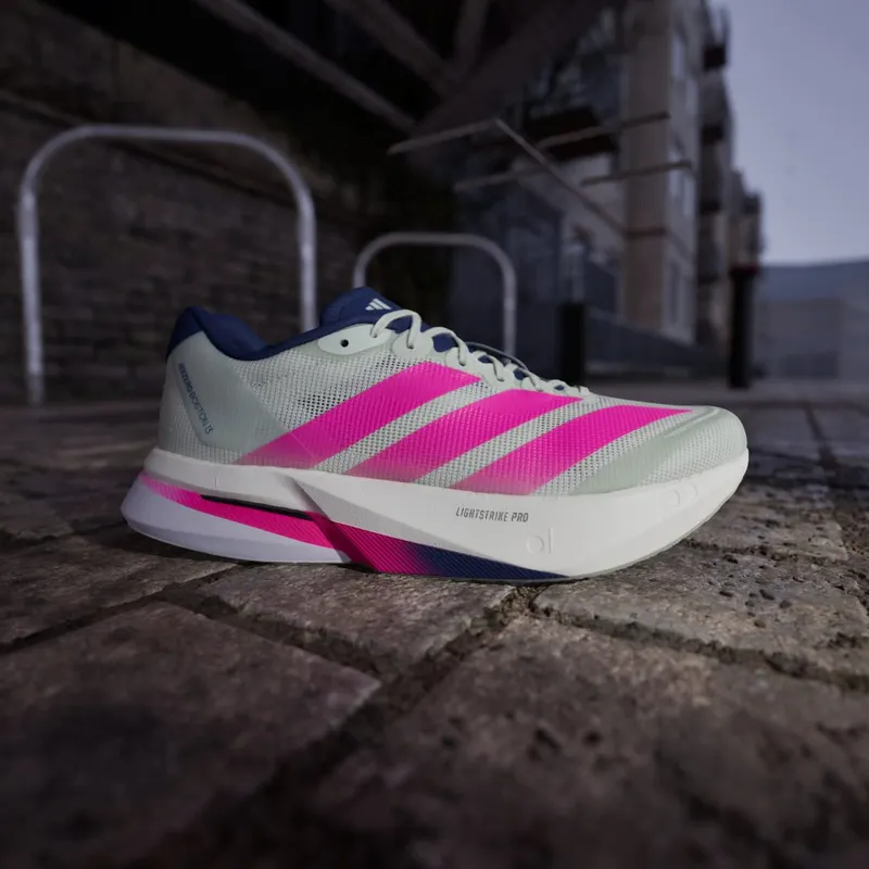 Adidas Adizero Boston 13 Linen Green / Shock Pink / Dark Blue | HQ4912