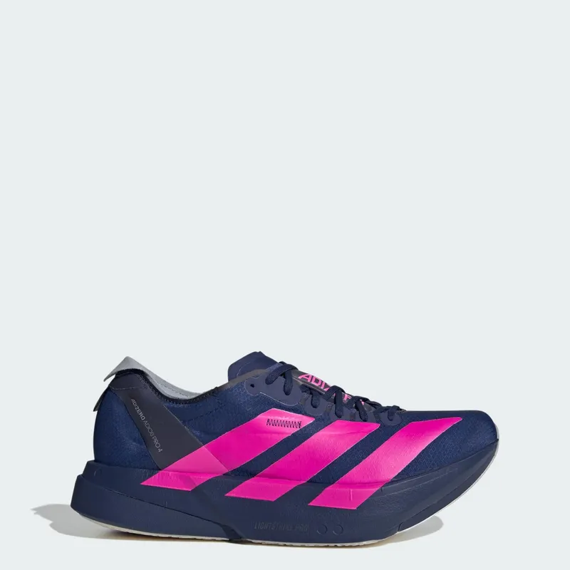 Adidas Adizero Adios Pro 4 Dark Blue / Shock Pink / Dash Grey | JR4946