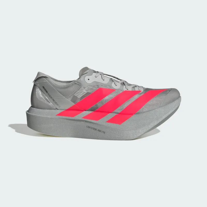 Adidas Adizero Adios Pro Evo 2 Silver Metallic / Lucid Red / Grey Two | JR7259