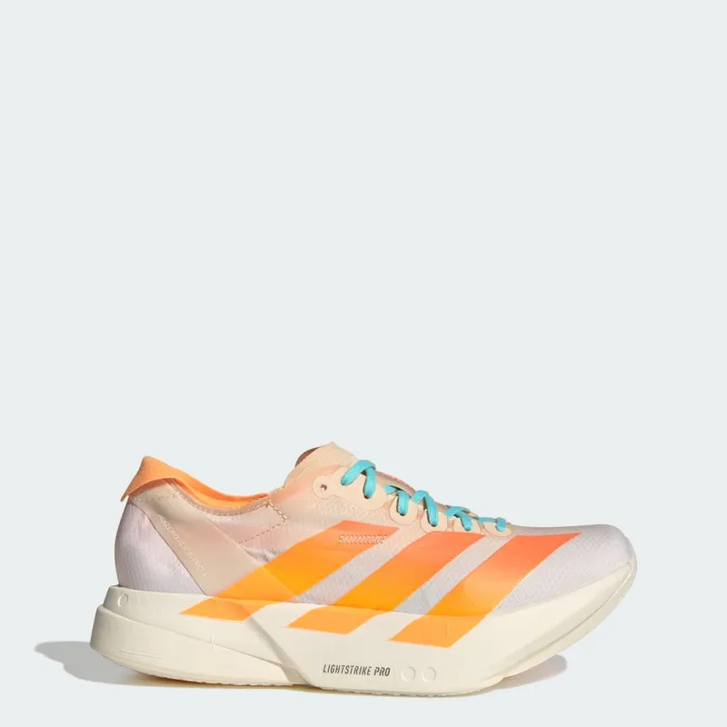 Adidas Adizero Adios Pro 4 Crystal Sand / Flash Orange / Flash Aqua | JR1241