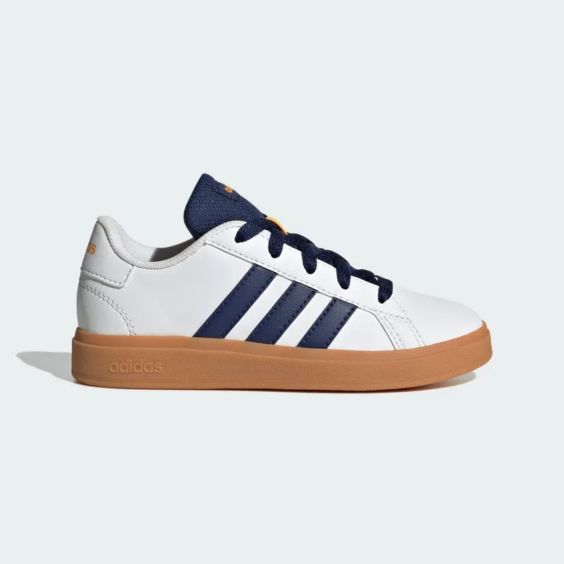 Adidas Grand Court Lifestyle Tennis Lace-Up Cloud White / Dark Blue / Gum | JI0969