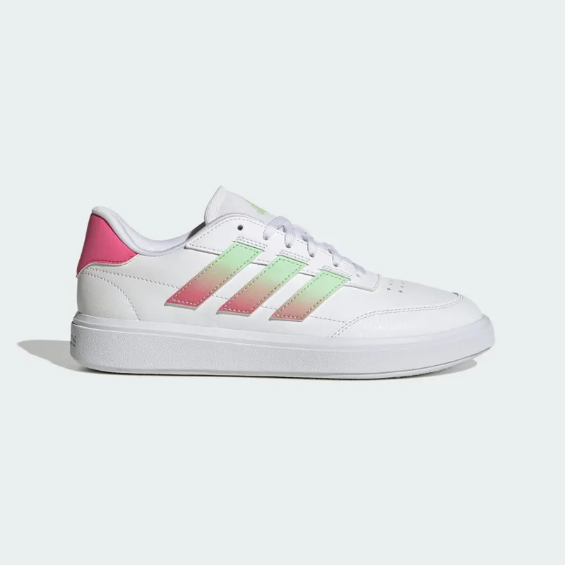 Adidas Courtblock Shoes Cloud White / Semi Green Spark / Pink Fusion | JQ8225