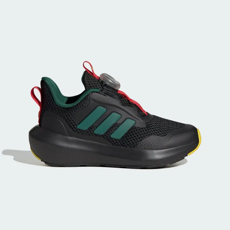 Adidas Fortarun 3.0 Boa Shoes Kids Core Black / Collegiate Green / Yellow | JI2197