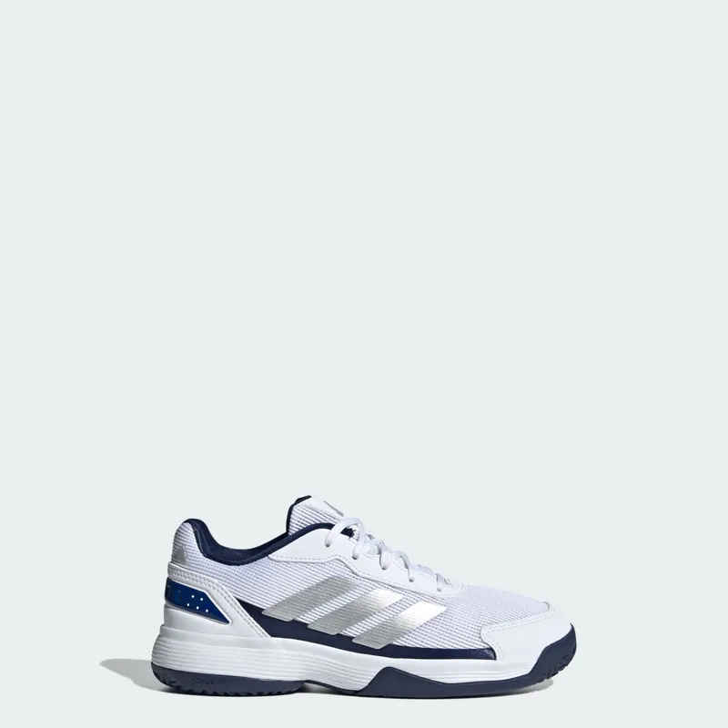 Adidas Crazyquick Kids Padel Cloud White / Silver Metallic / Dark Blue | JQ9273