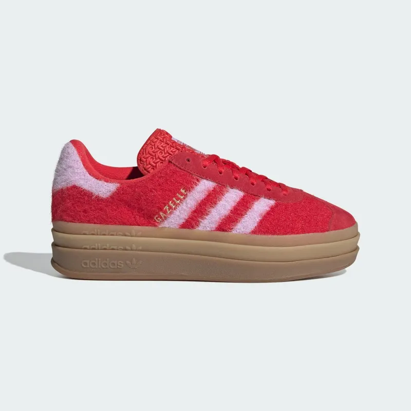 Adidas GAZELLE BOLD SCHOENEN Better Scarlet / Bliss Lilac / Gold Metallic | JS3905