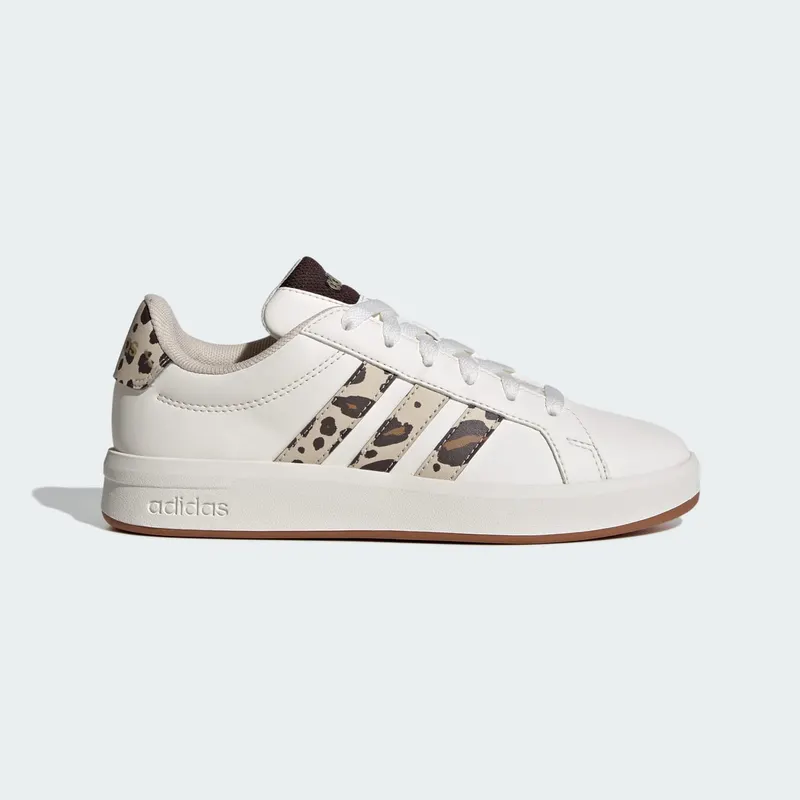 Adidas Grand Court 3.0 Junior Core White / Crystal Linen / Aurora Coffee | KJ4849