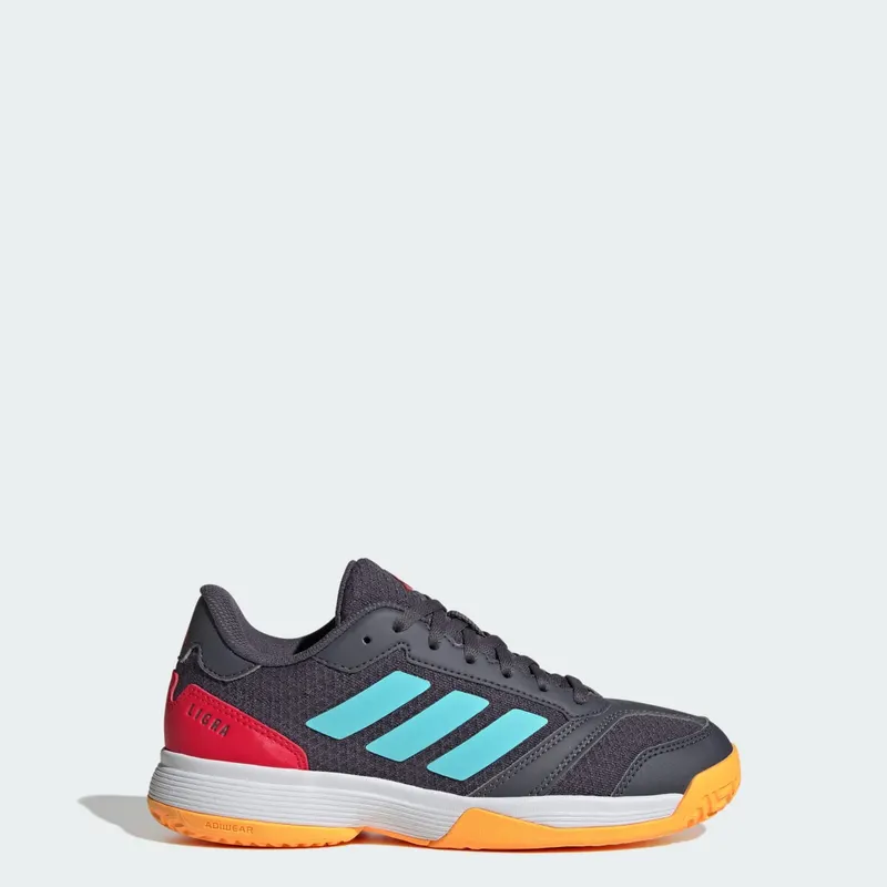 Adidas Ligra 8 Indoor Kids Aurora Onix / Flash Aqua / Semi Lucid Red “Aurora Onix/Flash/Aqua/Lucid Red” | JR7120