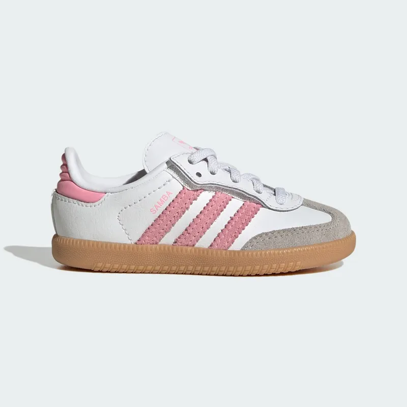 Adidas Samba OG Comfort Closure Elastic Lace Cloud White / Light Pink / Gum | JQ2028