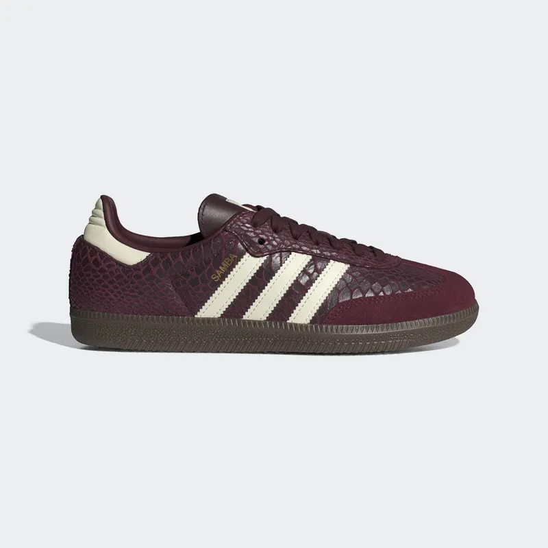 Adidas SAMBA OG SCHOENEN Maroon / Cream White / Gold Metallic | IH3979