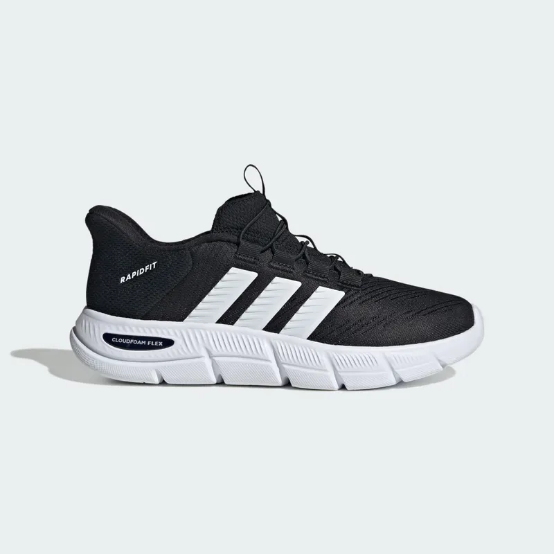 Adidas CLOUDFOAM FLEX RAPIDFIT-SCHOENEN Core Black / Cloud White / Silver Metallic | HP7002