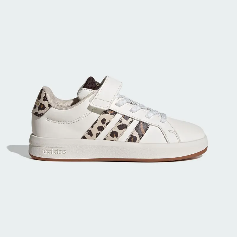 Adidas Grand Court 3.0 Kids Core White / Crystal Linen / Aurora Coffee | KJ4817