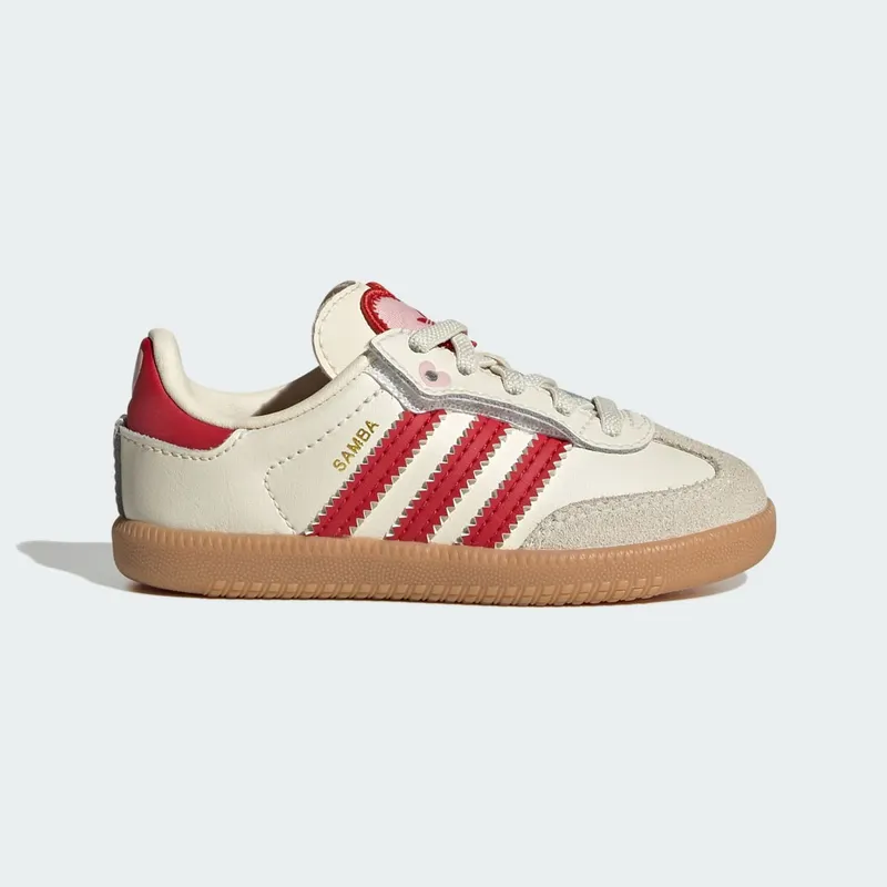 Adidas SAMBA OG COMFORT CLOSURE SCHOENEN MET ELASTISCHE VETERS Cream White / Better Scarlet / Gum | KI6682