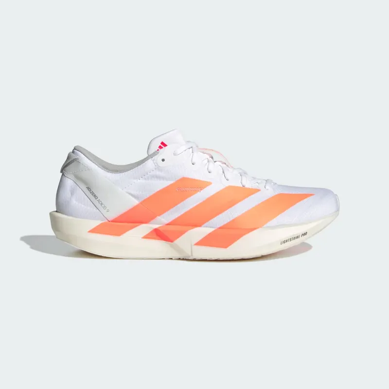 adidas Adizero Adios 9 Hardloopschoenen Cloud White Beam Orange Lucid Red | JQ0779