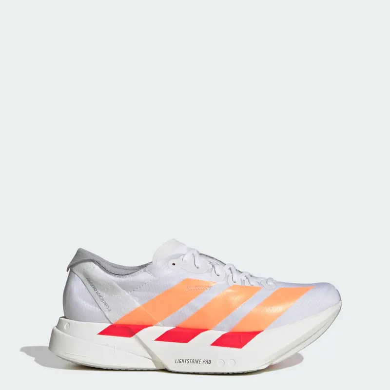 Adidas Adizero Adios Pro 4 Cloud White / Beam Orange / Lucid Red | JR7087
