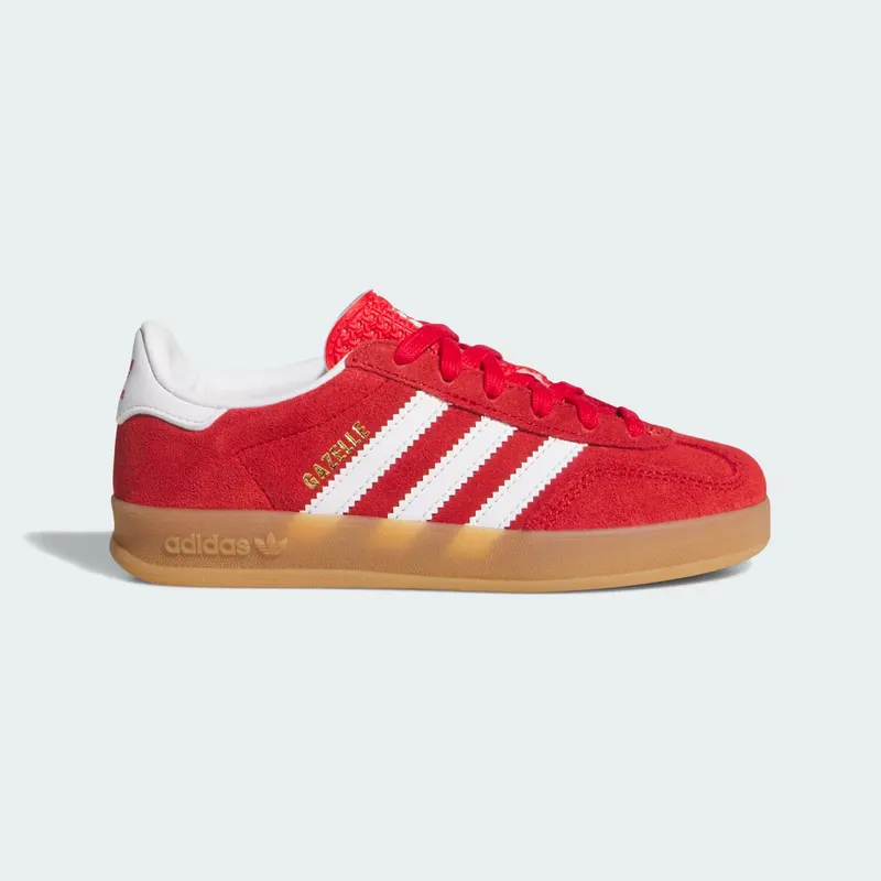 Adidas Gazelle Indoorschoenen Better Scarlet / Cloud White / Gum | IH9136