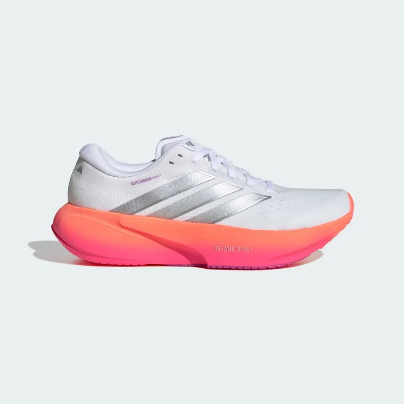 Adidas SUPERNOVA RISE 3 HARDLOOPSCHOENEN Cloud White / Silver Metallic / Lucid Pink | JR7375