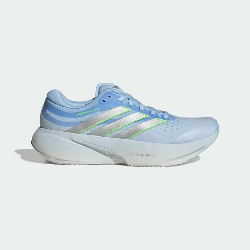 Adidas SUPERNOVA SOLUTION 3 HARDLOOPSCHOENEN Crystal Sky / Silver Metallic / Lime Burst | JR7395