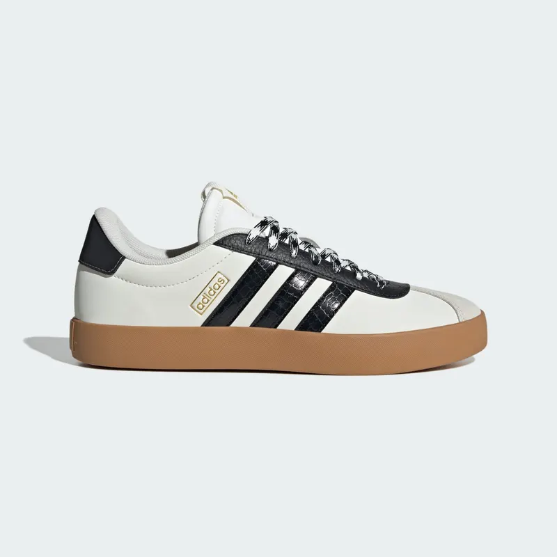 Adidas VL Court 3.0 Off White / Core Black / Gold Metallic | JR8603