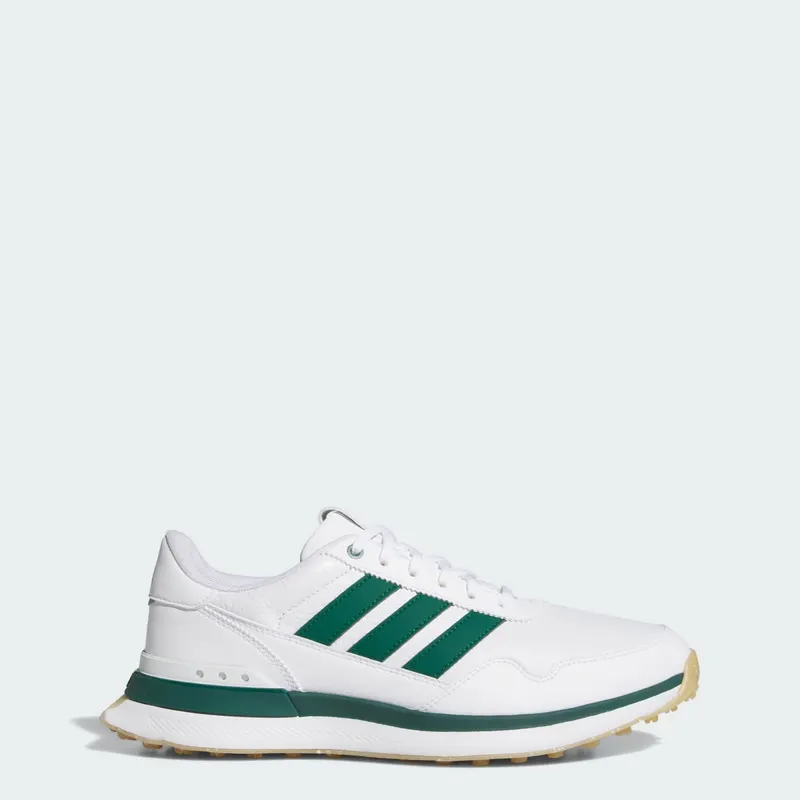 Adidas S2G 26 LEATHER SPIKELESS GOLF SHOES Cloud White / Collegiate Green / Gum | JQ9311