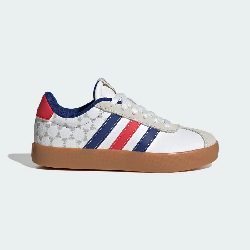 Adidas VL Court 3.0 Kids Cloud White / Pure Ruby / Mystery Ink “Cloud White/Pure Ruby/Ink” | KI3119