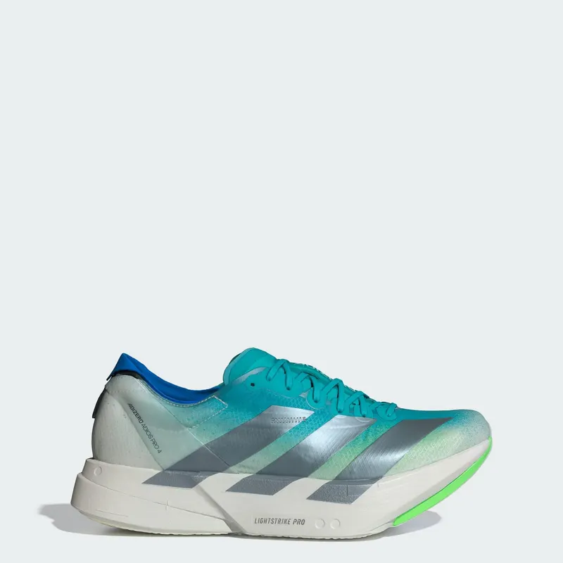 Adidas ADIZERO ADIOS PRO 4 SCHOENEN Hi-Res Aqua / Iron Metallic / Grey One | JS2579