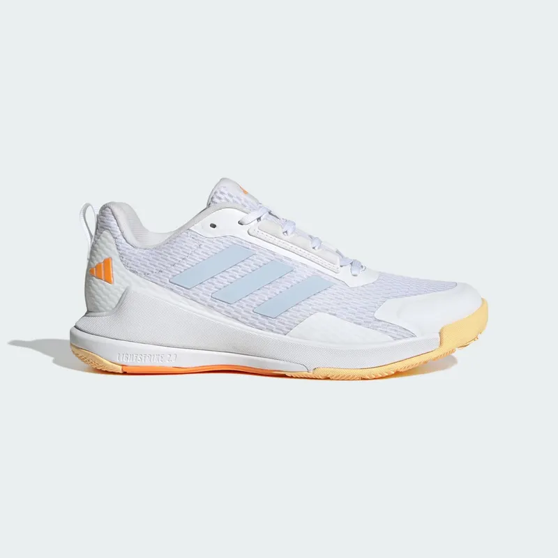 Adidas Novaflight 2 Indoor Cloud White / Crystal Sky / Ice Tangerine “Cloud White/Ice” | KI8520