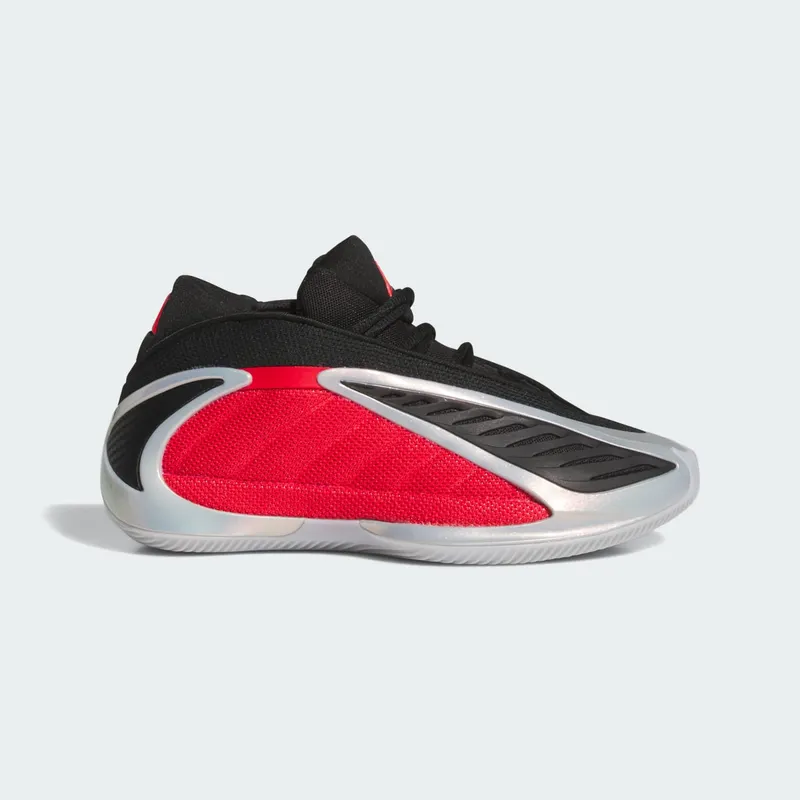 Adidas Anthony Edwards 2 J Silver Metallic / Pure Ruby / Core Black | JQ9489