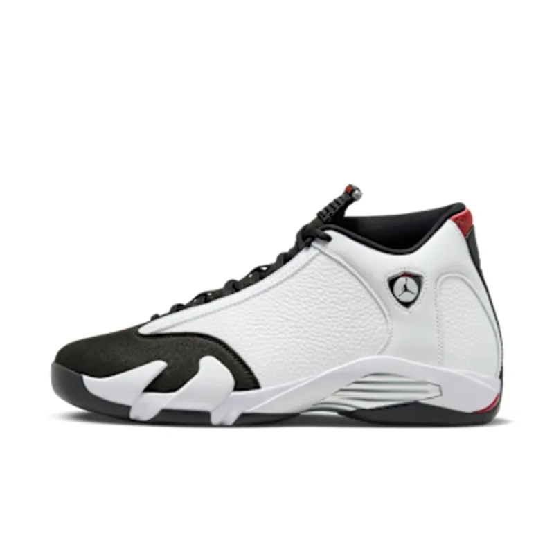 Air Jordan 14 Retro “Black Toe” “White / Varsity Red / Black / Metallic Silver” | 487471-160
