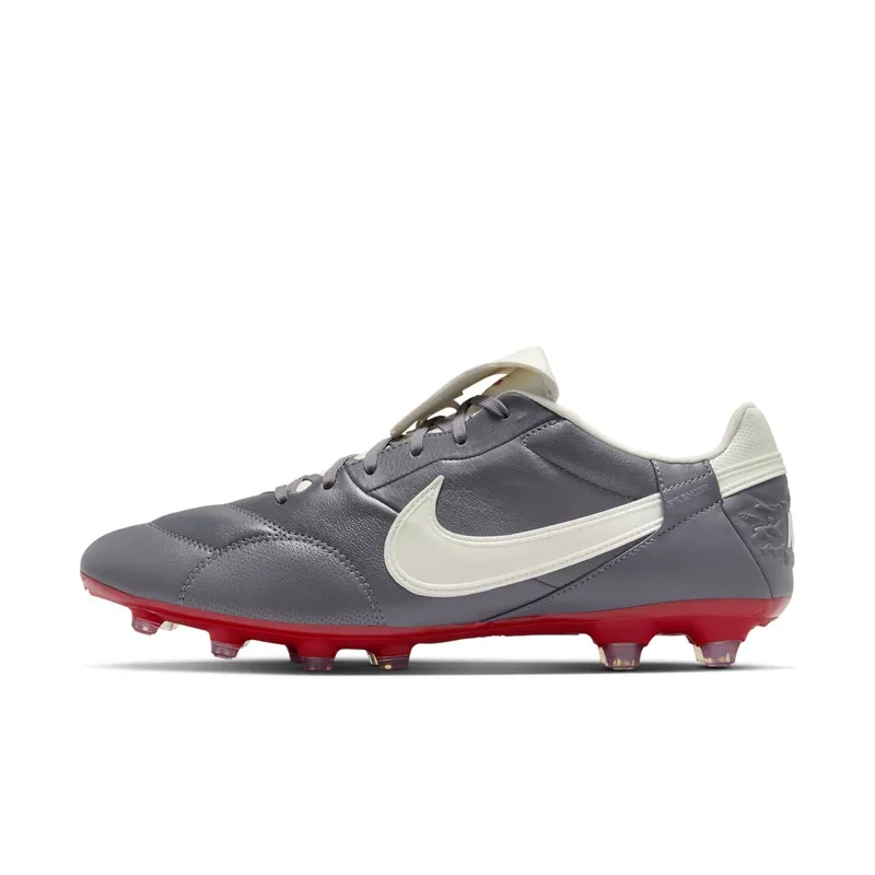 Nike Premier 3 Low FG “Light Graphite / Varsity Red / Metallic Summit White” | HM0265-003