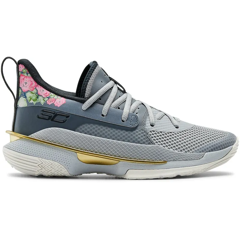 Under Armour Curry 7 Floral Chinese New Year (2020) “Grey / Midnight Turquoise / Gold / White” | 3022113-103