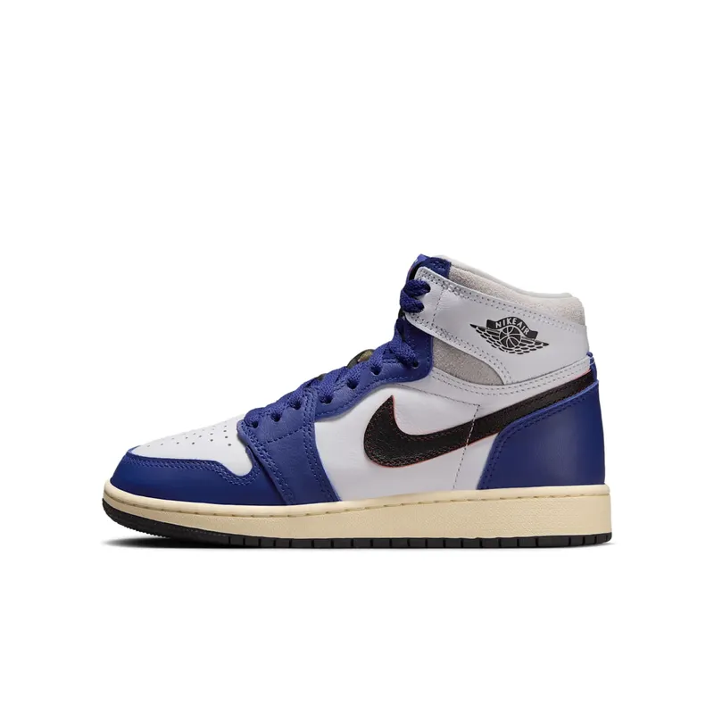 Air Jordan 1 Retro High OG GS “Rare Air” “White/Black-Neutral Grey/Deep Royal Blue/Muslin” | FD1437-100