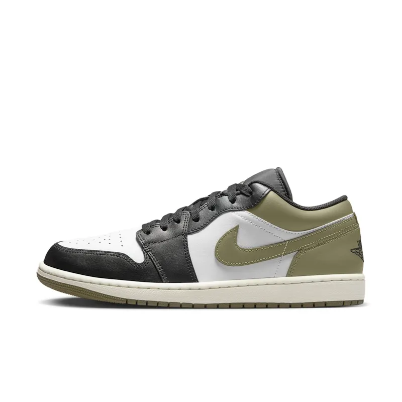 Air Jordan 1 Low “Black Toe Medium Olive” “Medium Olive/Black” | 553558-092