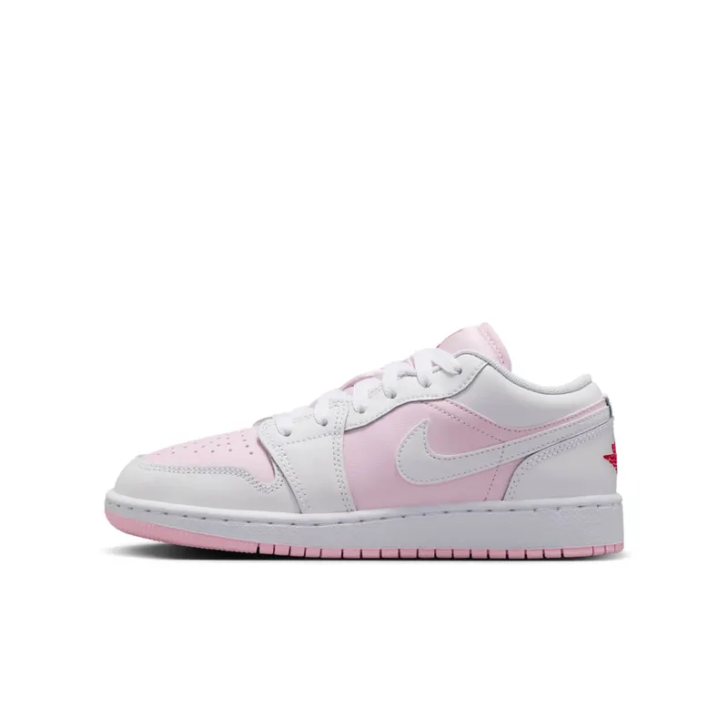 Jordan 1 Low GS “Pink Foam Fire Red White” | 553560-608
