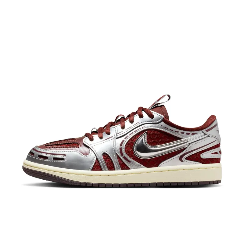 Jordan 1 Low Method of Make V3 Dark Team Red Metallic Silver “Dark Team Red / Metallic Silver / Coconut Milk” | HQ2186-600