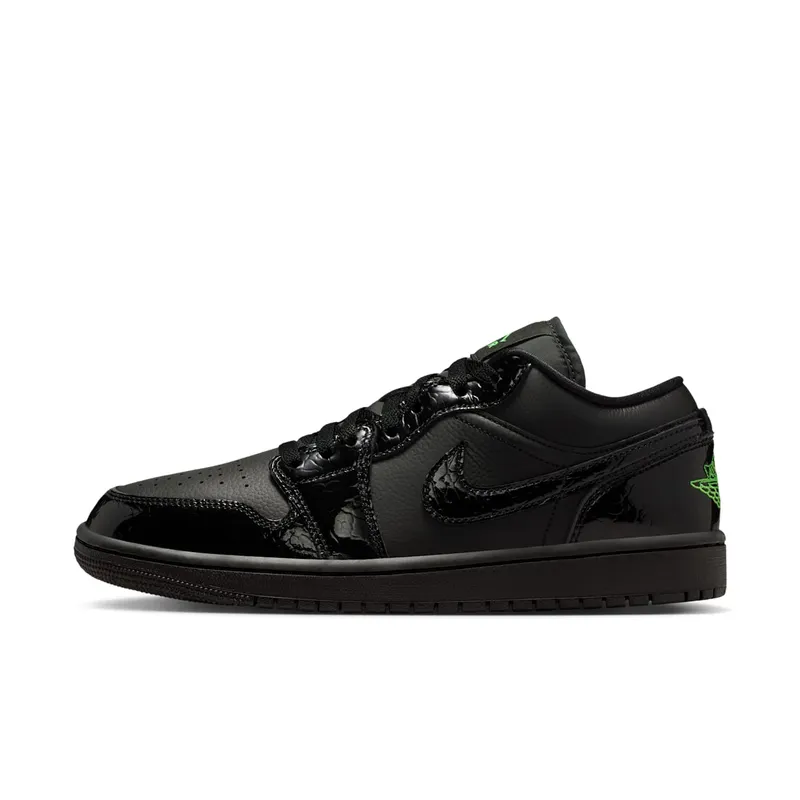 Jordan 1 Low SE “Black Croc Scream Green” | IQ9701-010